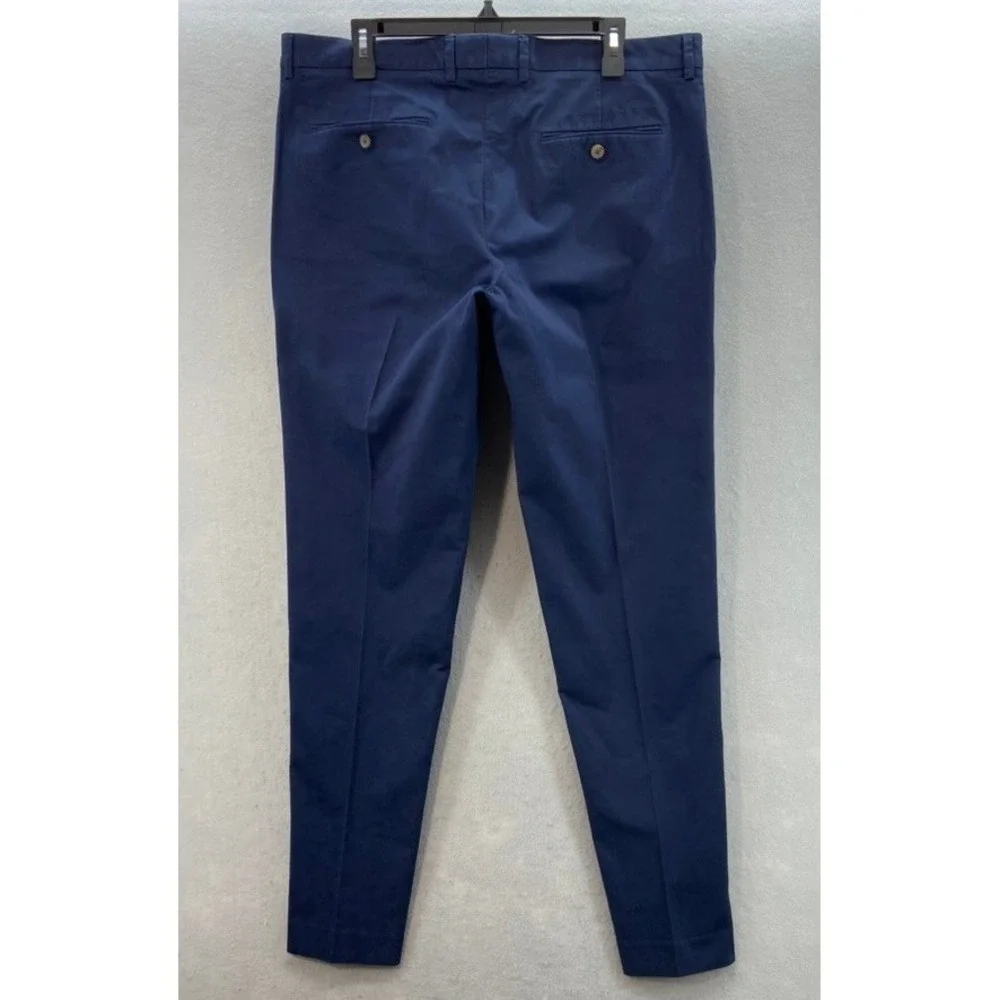 J by J. Crew Chino Pants Mens 36x34‎ Blue Thompson Stretch Flat Front Trousers